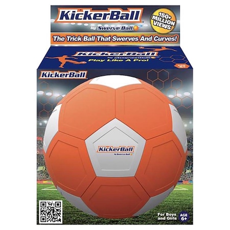 Kickerball Swerve Sports Soccer Ball, Orange 6024951